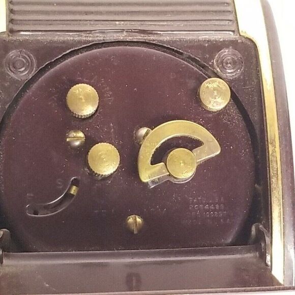 Vintage Mid Century Westclock Travel Alarm Clock Brown Wind Up Bakelite MCM - Picture 6 of 7